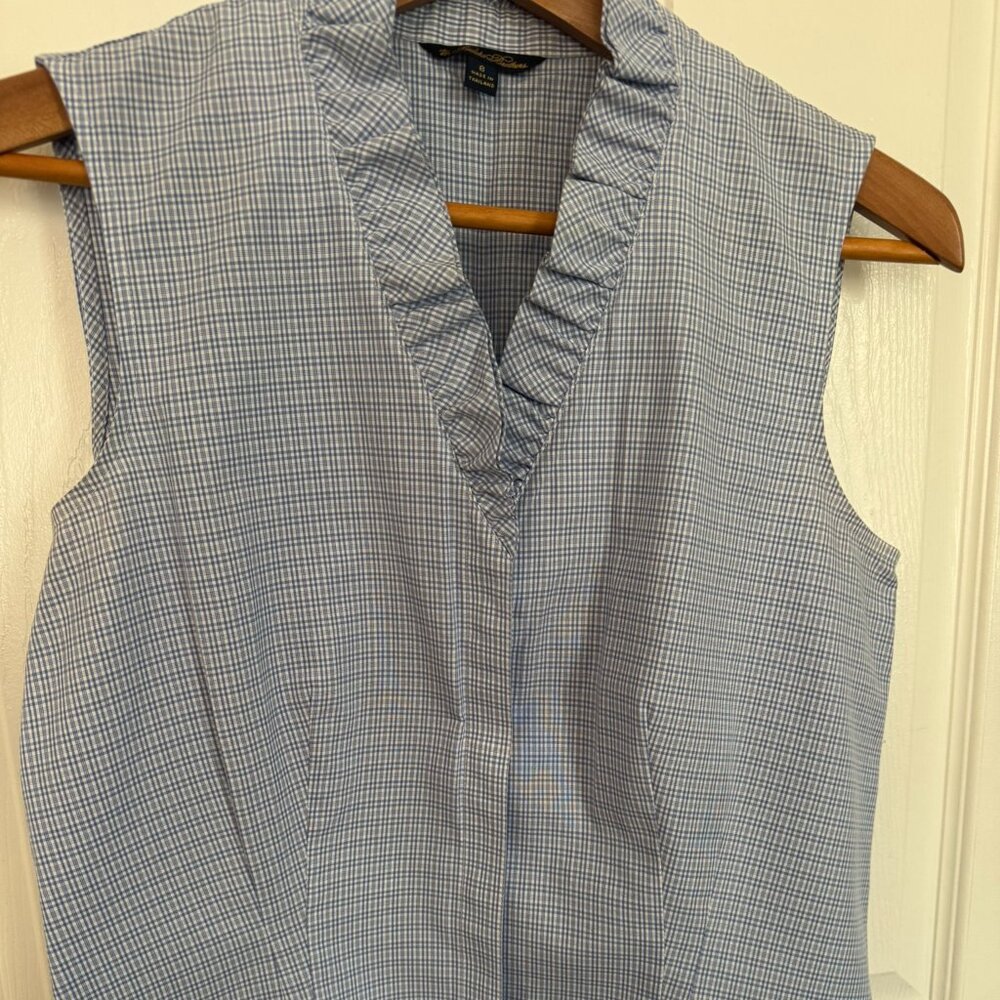 Brooks Brother Ruffled Sleeveless Shirt